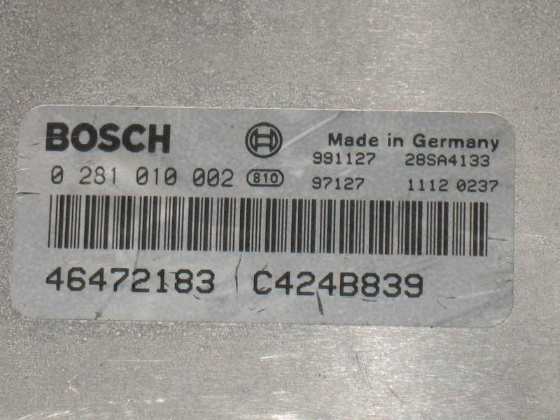 ECU LANCIA LYBRA 1.9 JTD BOSCH 0281010002 46472183, C424C839