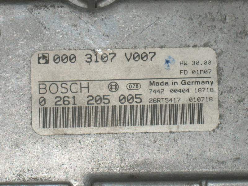 ECU SMART 0.6 BOSCH 0261205005 0003107V007 26RT5497