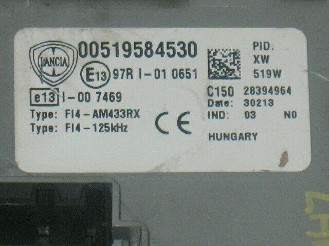 Ecu body computer lancia ypsilon 00519584530 519584530 blu