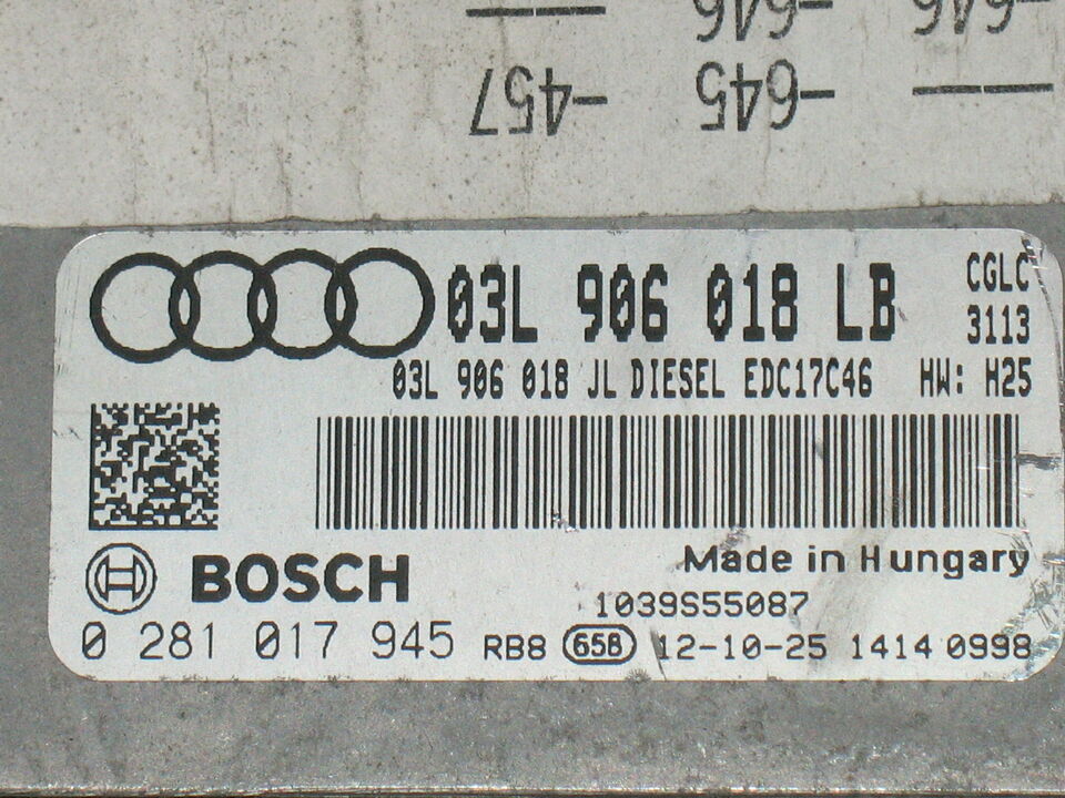 ECU AUDI A6 BOSCH 0281017945 03L906018LB EDC 17C46-2.22