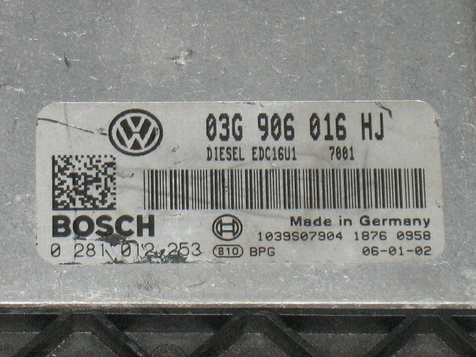 VW GOLF 2.0 TDI BKD 03G906016HJ BOSCH 0281012253 EDC 16U1-5.41
