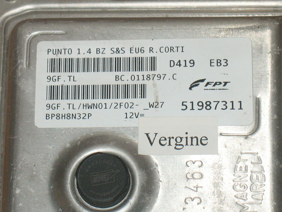 ECU FIAT PUNTO 1.4 BZ EU6 R.CORTI 9GF.TL HWN01 2F02 9gf 51987311