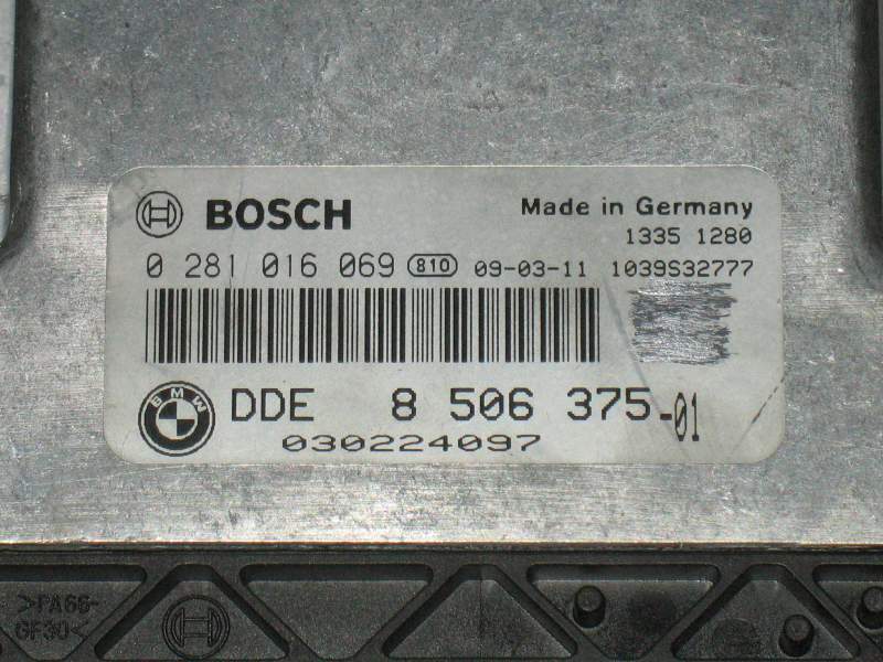 ECU 0281016069 DDE8506375 BMW SERIE 1 E87 8506375 EDC17c06 4.13