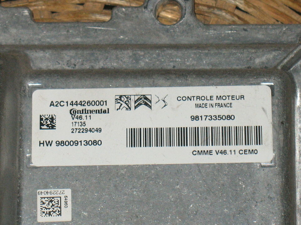 ECU CITROEN PEUGEOT V46.11 A2C1444260001 9817335080 9800913080