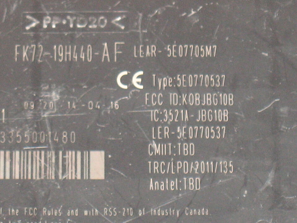 Jaguar XE RANGE ROVER EVOQUE 2.2 D FK7219H440AF 5E07705M7