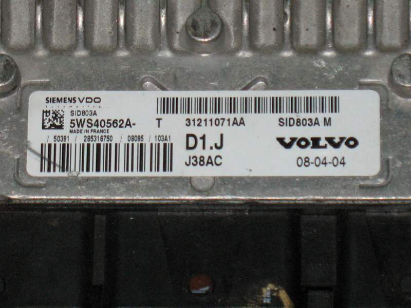 ECU VOLVO SIEMENS 5WS40562A-T 31211071AA SID803A 5WS40562AT D1.J