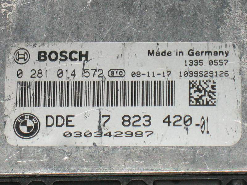 ECU BMW E90 320 2.0 D BOSCH 0281014572 DDE 7823420 EDC17CP02-3.1  EDC 17CP02-3.1