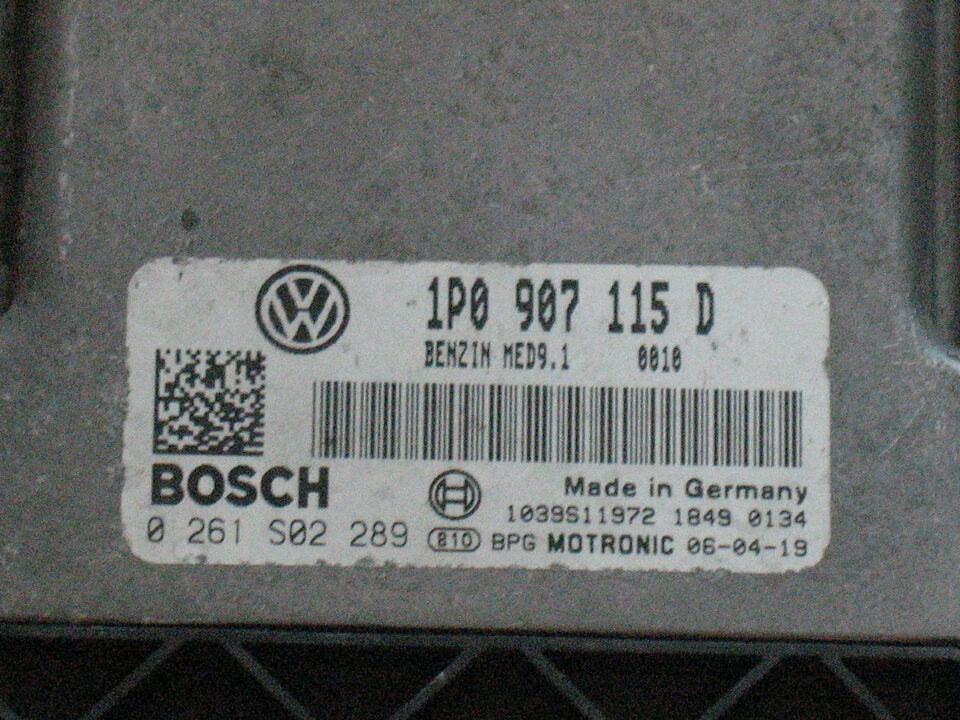 Ecu centralina seat leon 2.0 tfsi 0261s02289 1p0907115d med9.1