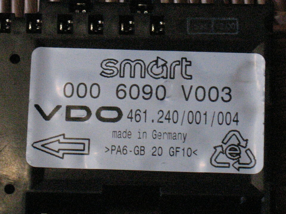 SMART Auto Fortwo 450 W450 Sam ZEE Fusebox ECU 0006090V003