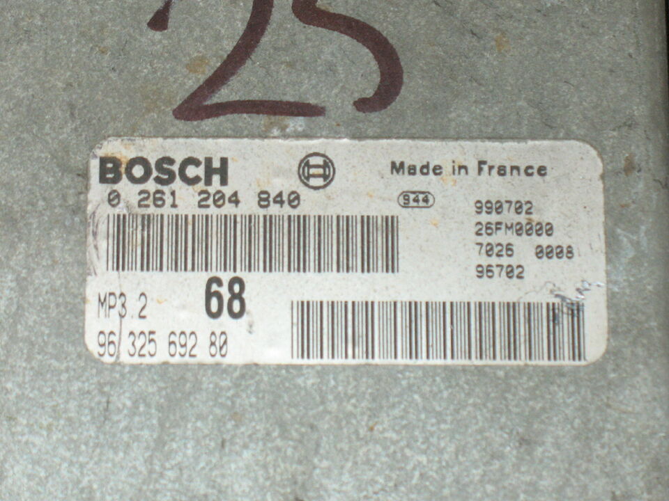 Ecu fiat citroen peugeot lancia 0261204840 9632569280
