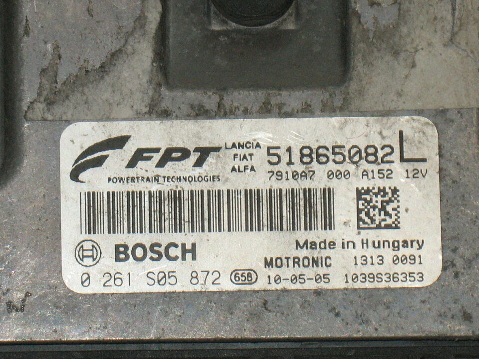 ECU FIAT BRAVO 1.4 16v 120CV ME7 9.10 0261S05872 51865082L