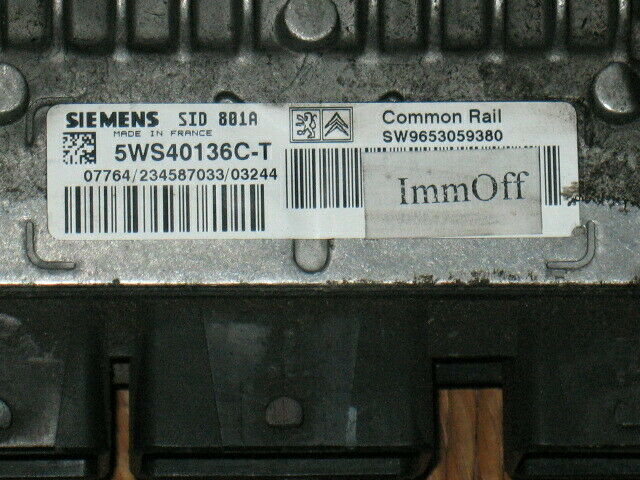 ECU CITROEN PEUGEOT SID801A 5WS40136C-T HW 9647423380