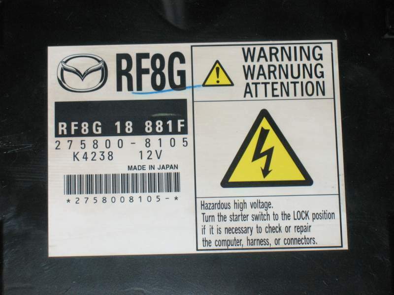 ECU MAZDA 6 2.0 RF8G18881F 2758008105 K4238