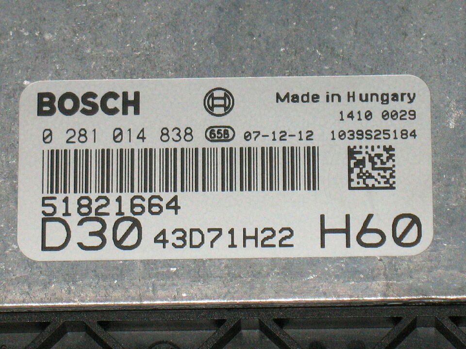 ECU 0281014838 FIAT 51844049 EDC 16C39-5.A7 DUCATO 3.0 JTD