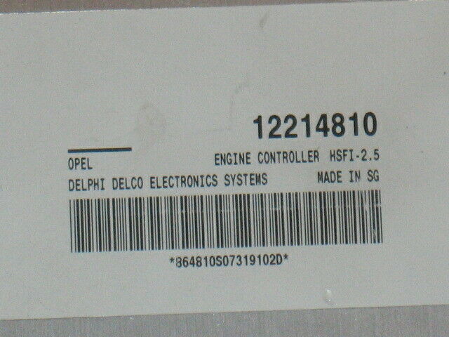 Ecu motore opel meriva 1.4 1.6 delphi delco 12214810 hsfi-2.5