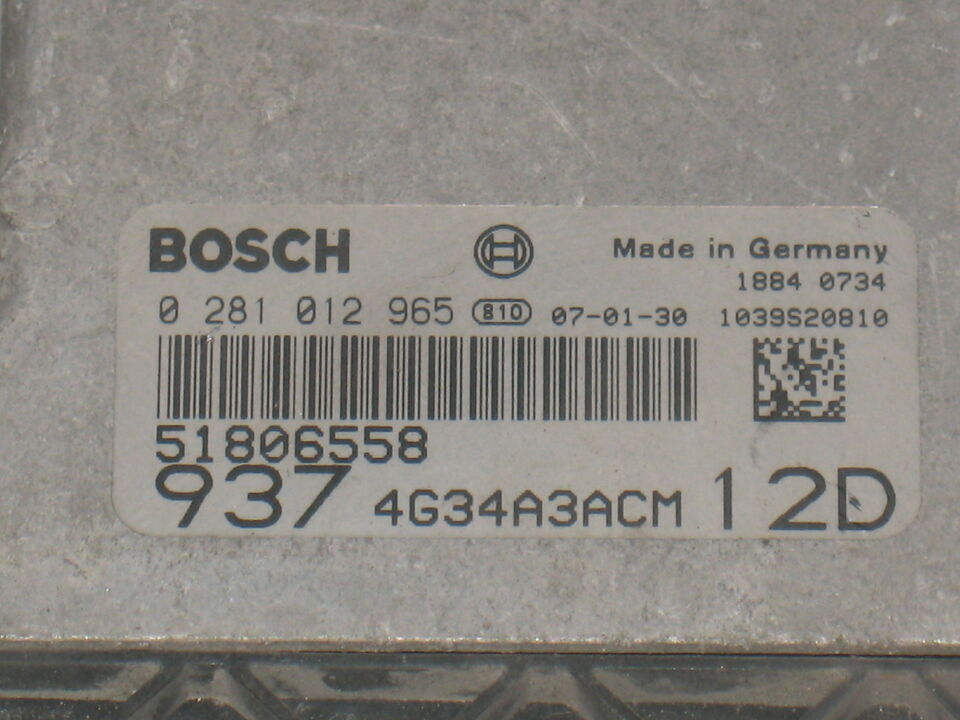 ECU ALFA ROMEO 147 1.9 JTD 0281012965 51806558 EDC16C39-6.65