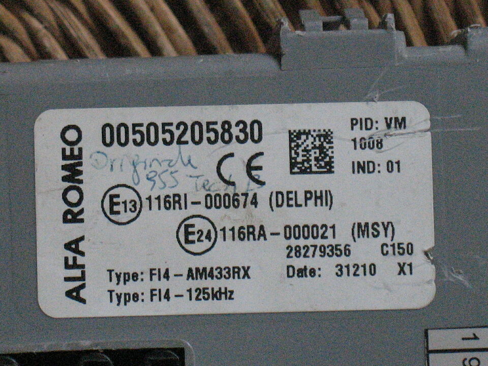 Body computer fiat fiorino 00505205830 505205830 blu