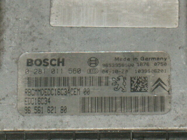 ECU PEUGEOT 206 1.6 HDI 0281011560 9659823880 EDC16C34 EDC 16C34-4.11