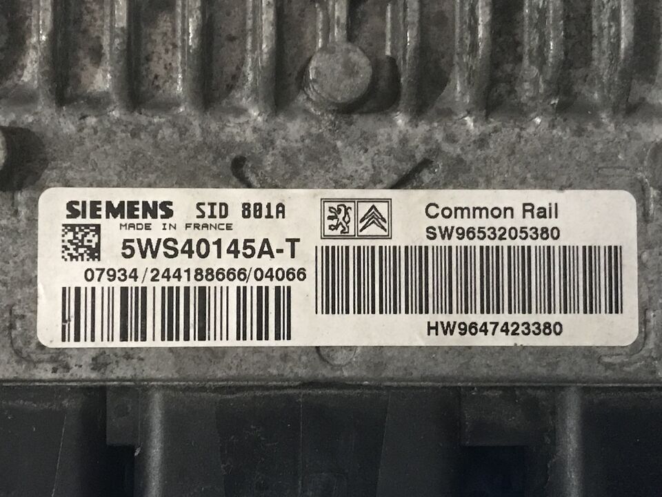 Ecu CITROEN PEUGEOT 2.2 HDI SIEMENS 5WS40145A-T HW 9647423380