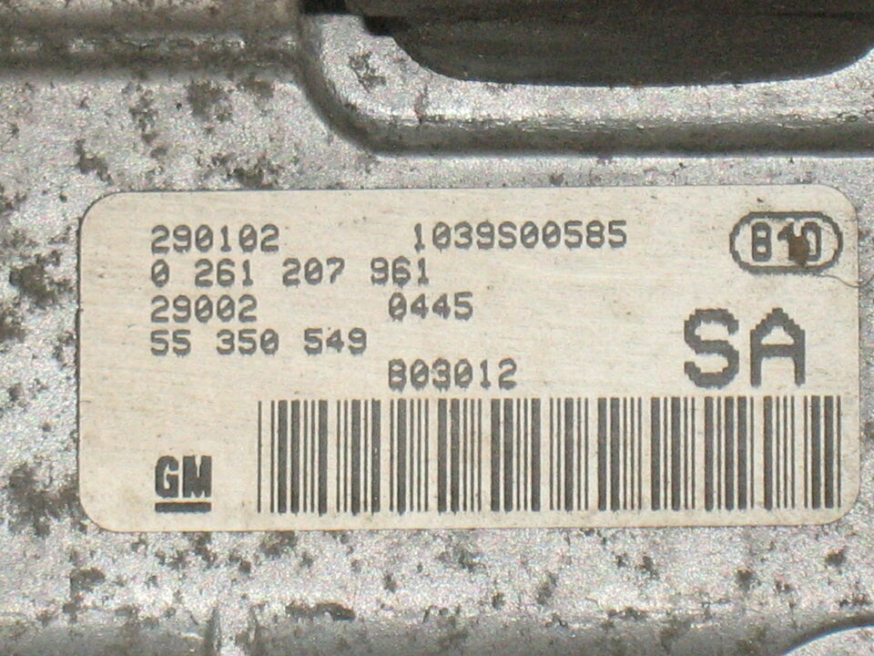 Ecu motore Corsa AGILA 1.0 12V - 0261207961 - 55350549