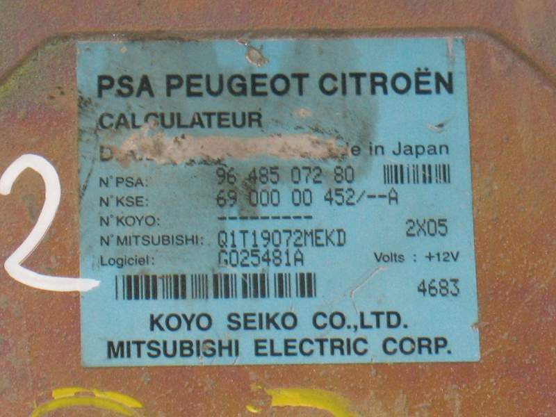 ECU SERVOSTERZO CITROEN C3 PSA 9648507280 9600000452/-A