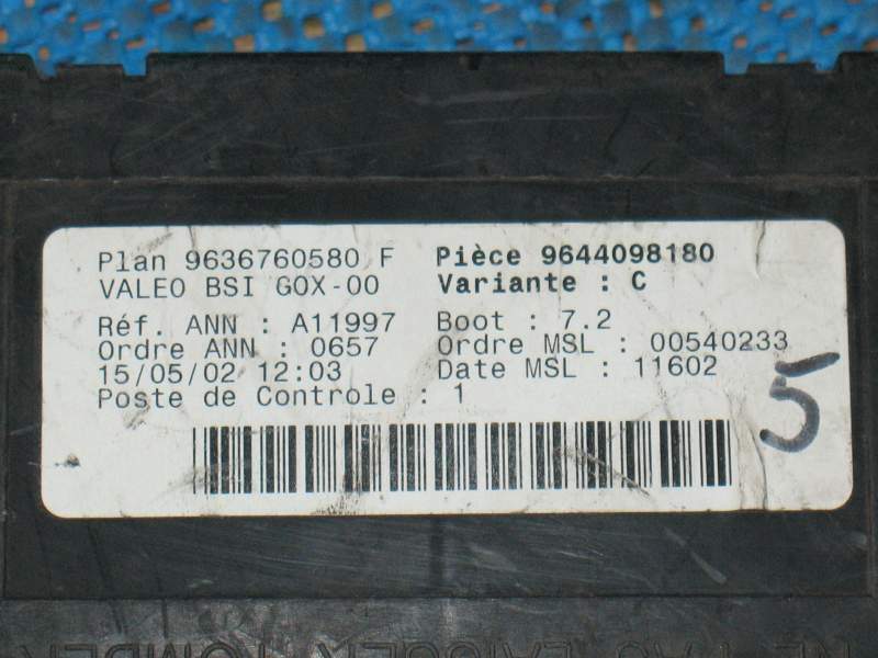 BSI Body Computer Peugeot 307 9636760580F 9644098180