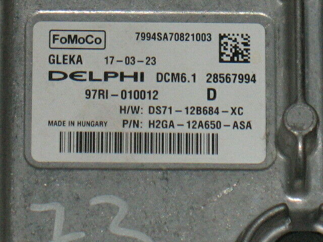 ECU FORD KUGA 28567994 DS71-12B684-XC H2GA-12A650-ASA DCM6.1
