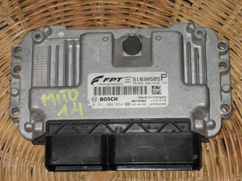 Kit con Chiave Alfa Romeo MiTo MK1 1.4 16V 95CV ECU Bosch 0261S04664 + Body Computer Delphi 505167040 Anni 2008-2013