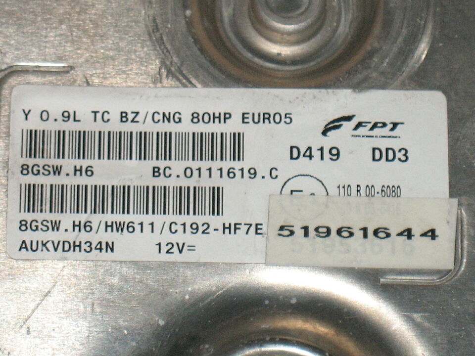 Ecu LANCIA YPSILON 0.9 TWINAIR 51953616 8GSWH6 HW611