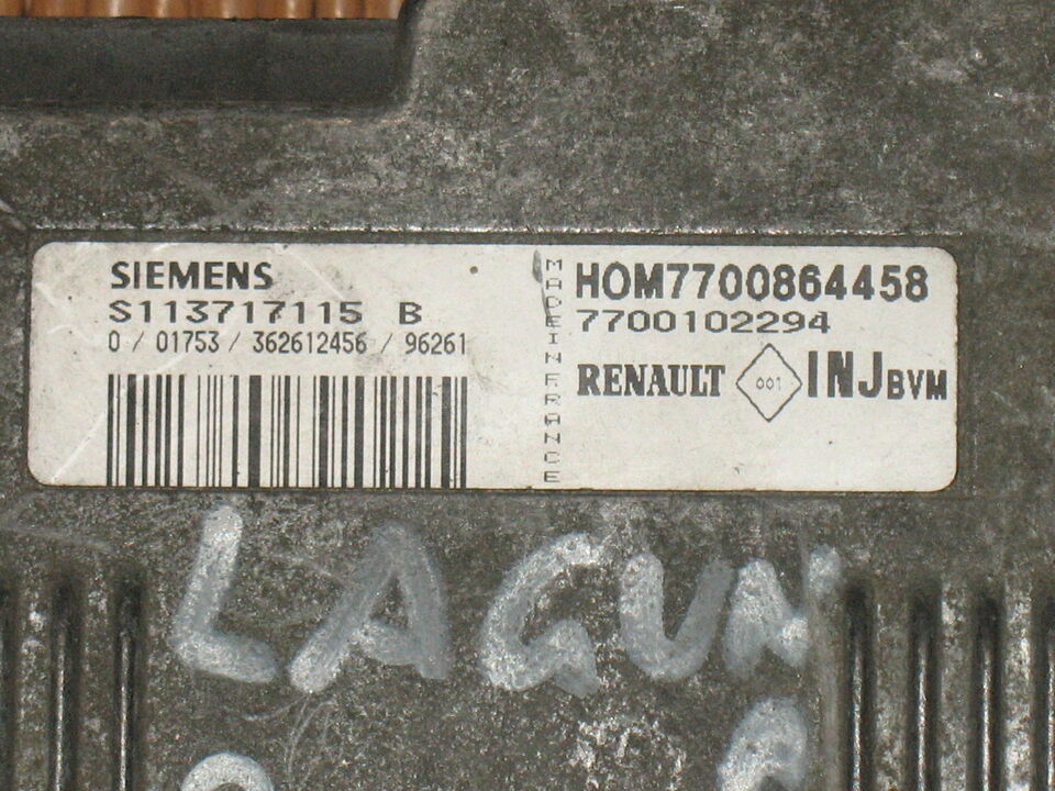 Ecu centralina renault laguna 1.8 s113717115b hom7700864458