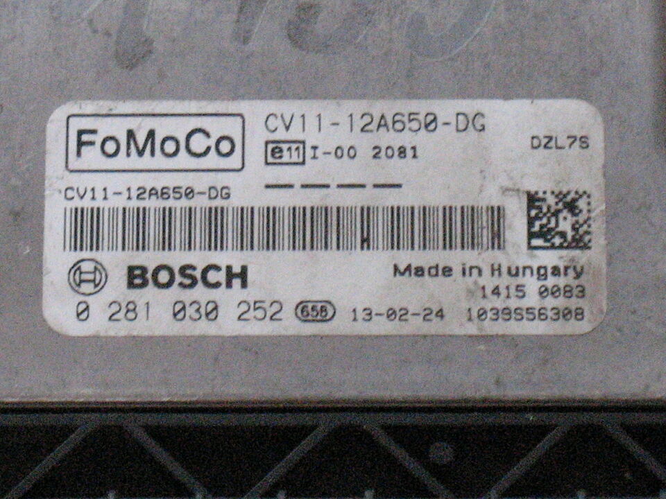 ECU FORD 1.6TDCİ BOSCH 0281030252 CV11-12A650-DG CV1112A650DG EDC 17C10-5.21
