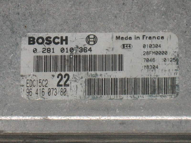 ECU CITROEN PEUGEOT 2.0 HDI BOSCH 0281010364 9641607380 EDC15C2