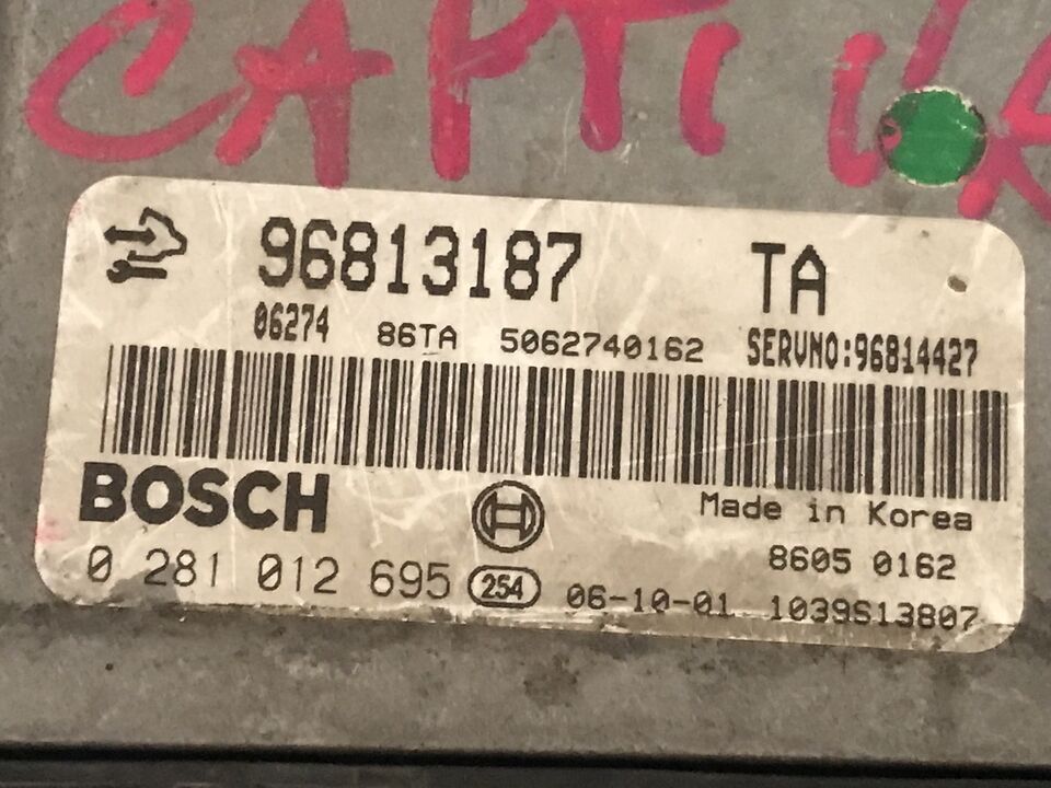 ECU Chevrolet Captiva 2.0 cdti 96813187 TA 0281012695 EDC 16C39