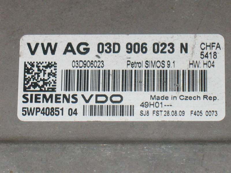 Ecu skoda fabia 1.2B 60CV siemens vdo 03D906023N 5WP4085104 03D