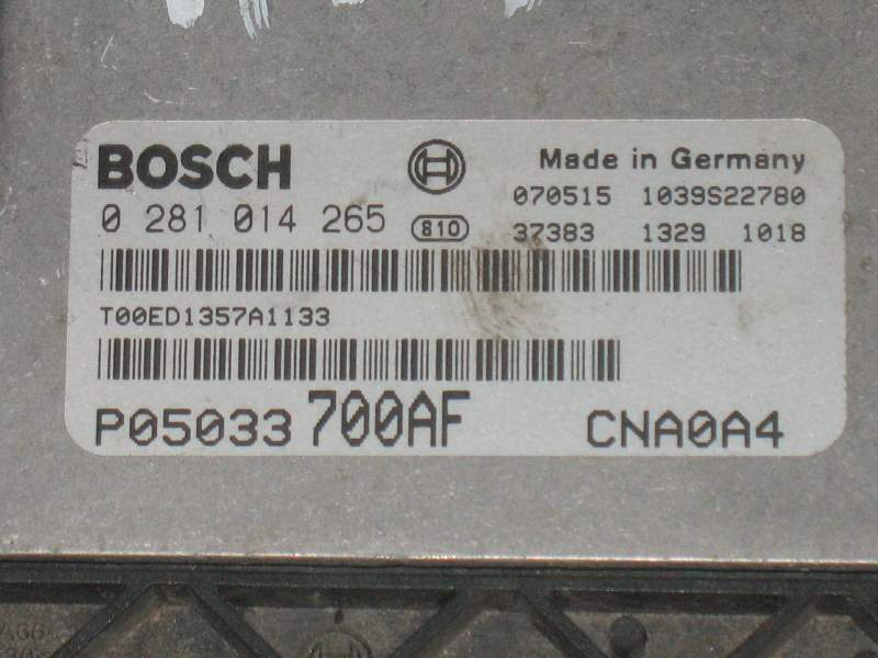 ECU CHRYSLER DODGE 2.0 CRD BOSCH 0281014265 P05033700AF