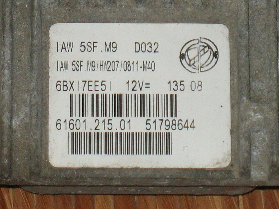 ECU LANCIA IAW 5SFM9 HW207 51798644 IAW 5SF.M9 HW207 vergine