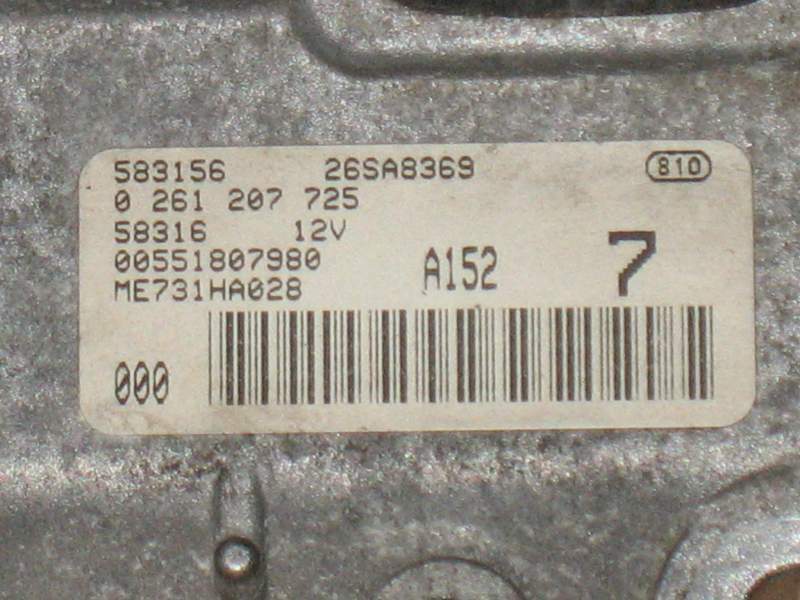 ECU ALFA 147 2.0 16V - cod. ME 731 HA028 0261207725 - 55180798