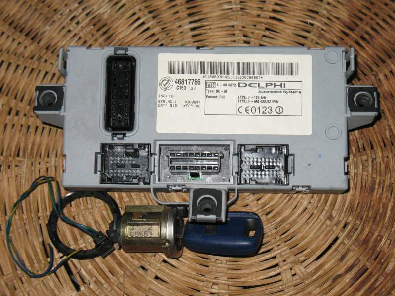 ECU E BLOCCHETTO CHIAVI fiat doblo Fiorino DELPHI 46817786