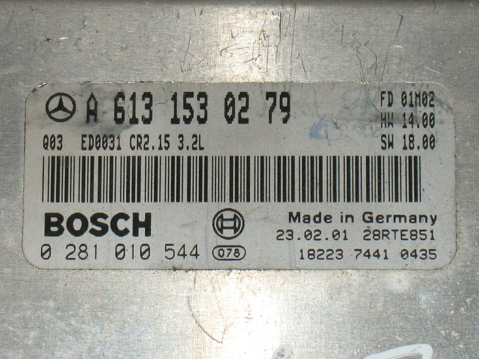 MERCEDES E CLASS E320 CDI ECU BOSCH 0281010544 A6131530279 EDC 15C6-4.15