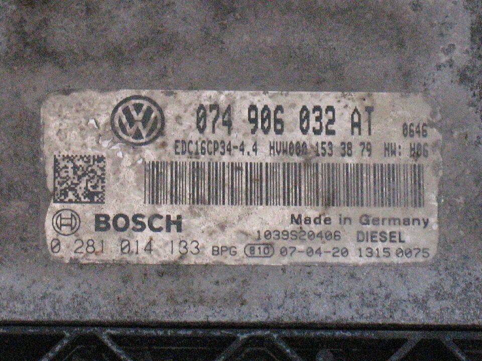 VW CRAFTER 2.5 TDI BOSCH 0281014133 074906032AT EDC 16CP34-4.4
