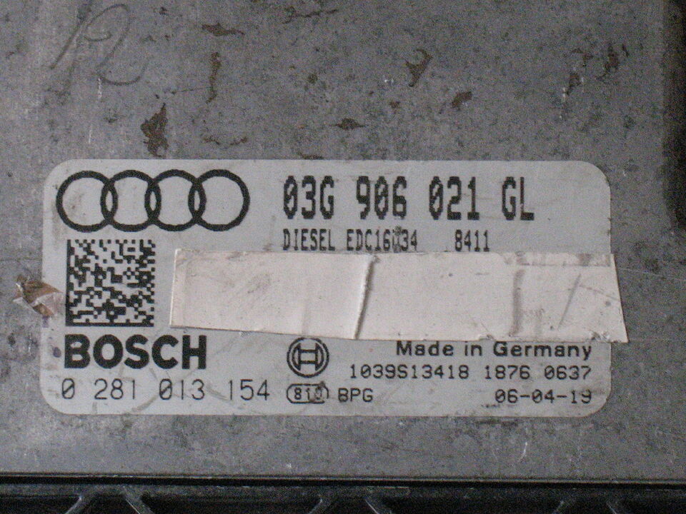 ECU Audi A3 TDI 2.0 BMM 03G906021GL EDC16U34 Bosch 0281013154
