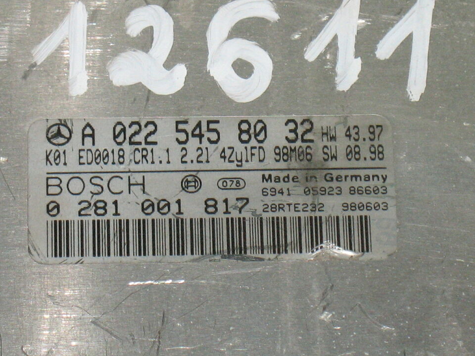 MERCEDES BENZ BOSCH 0281001817 A0225458032 CR1 1 EDC 15C0