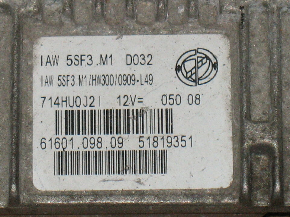 KIT ECU FIAT GRANDE PUNTO 1.2 IAW 5SF3.M1 51819351 00517986150