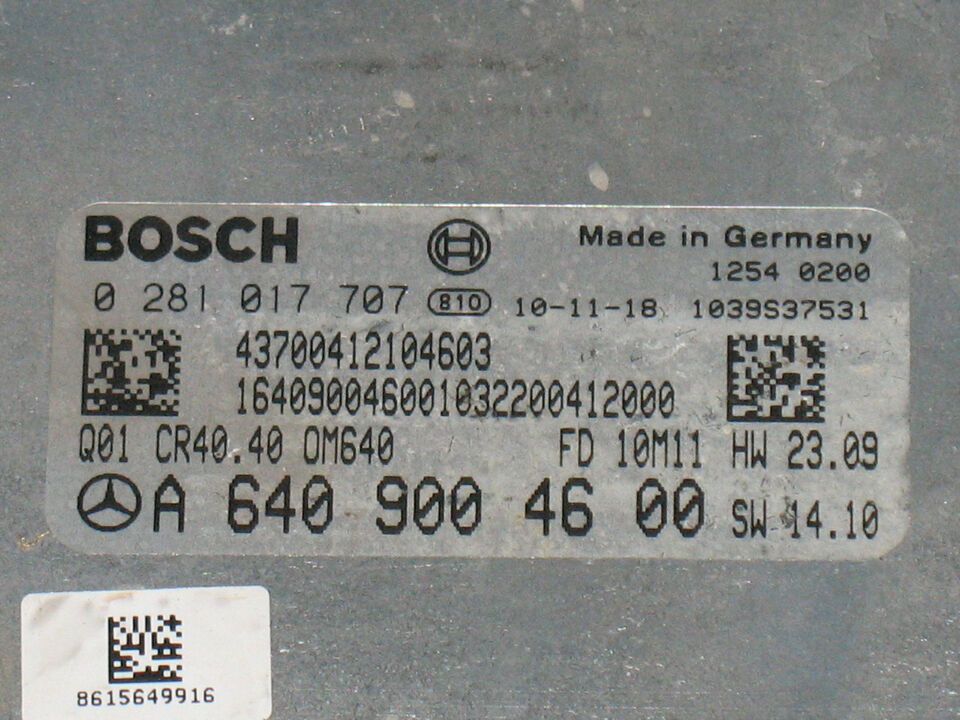 ECU CENTRALINA MERCEDES W169 2.0 0281017707 A6409004600 CR40.40