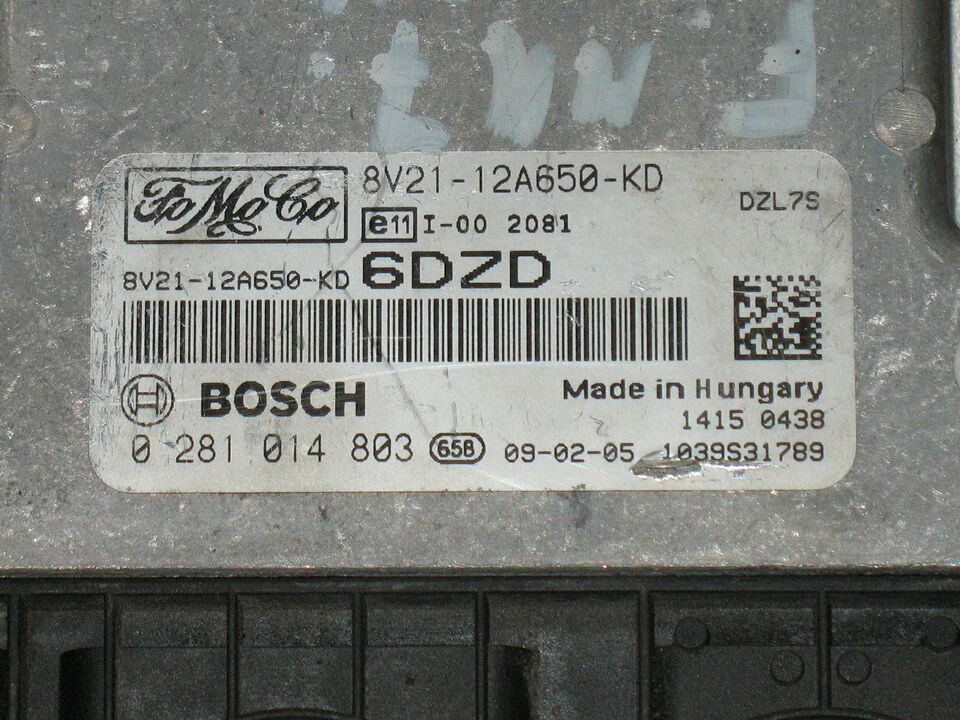 Ecu FORD FIESTA 1.6 TDCI BOSCH 0281014803 FoMoCo 8V21 12A650-KF