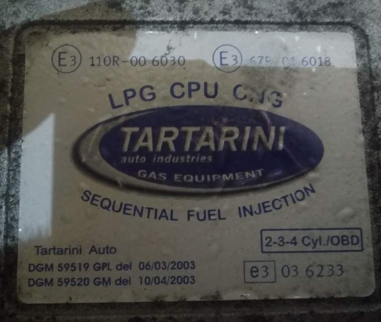 Ecu centralina lpg cpu cng tartarini gas dgm59519gpl dgm59520gm
