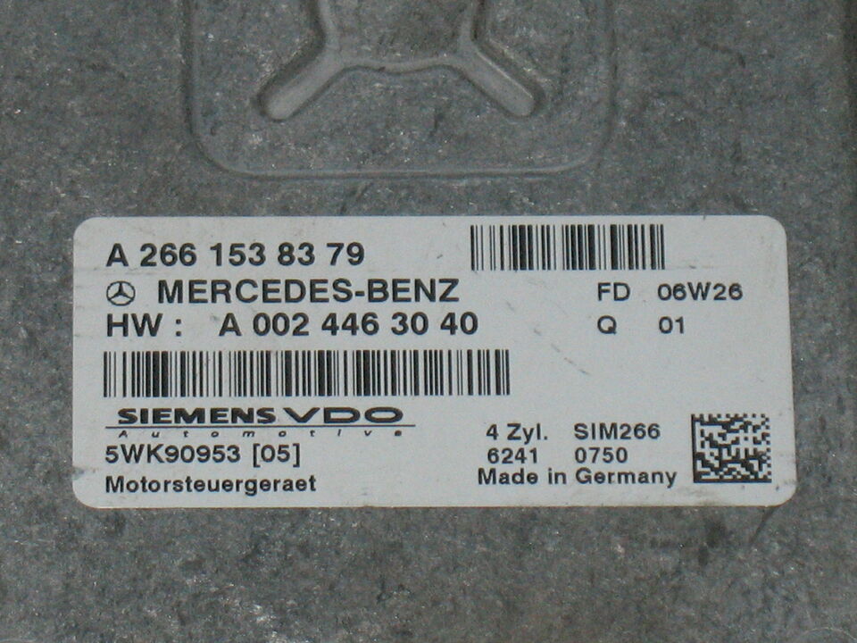 ECU MERCEDES CLASS B A2661538379 A0024463040 SIM266 5WK90953