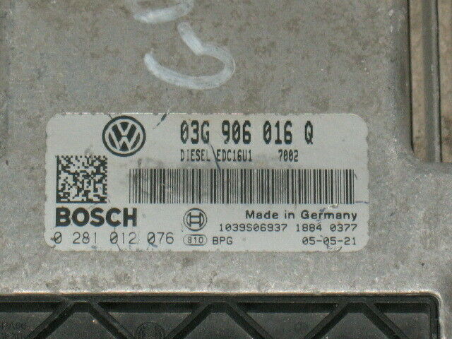 ECU VW GOLF V 1.9TDI EDC16U 0281012076 03G906016Q EDC 16U1-5.41