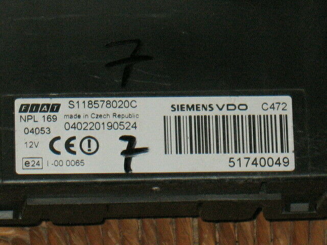 BODY BSI FIAT PANDA 1.1 51740049 S118578020C 040220190524