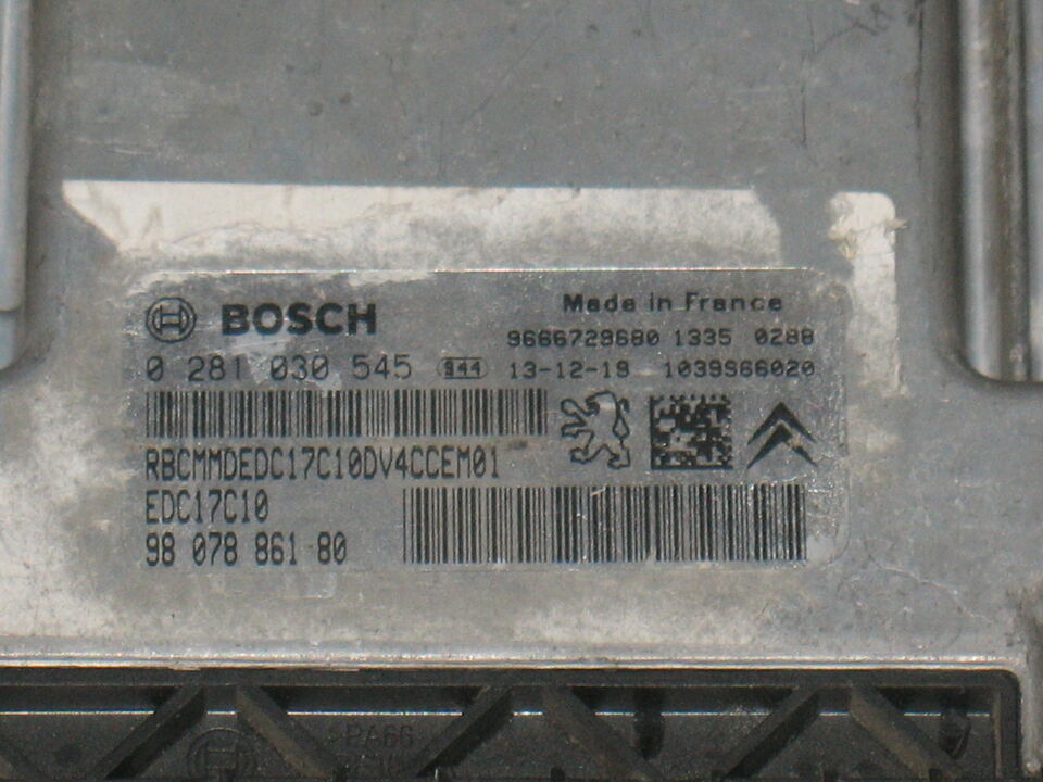 ECU CITROEN Peugeot 208 1.4 HDi 9807886180 0281030545 edc17c10